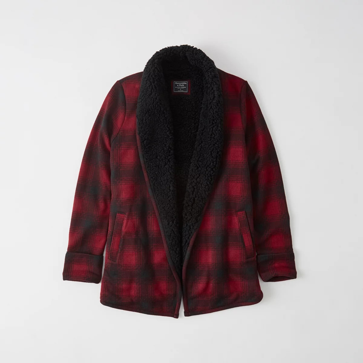 Sherpa-Lined Cardigan | Abercrombie & Fitch US & UK