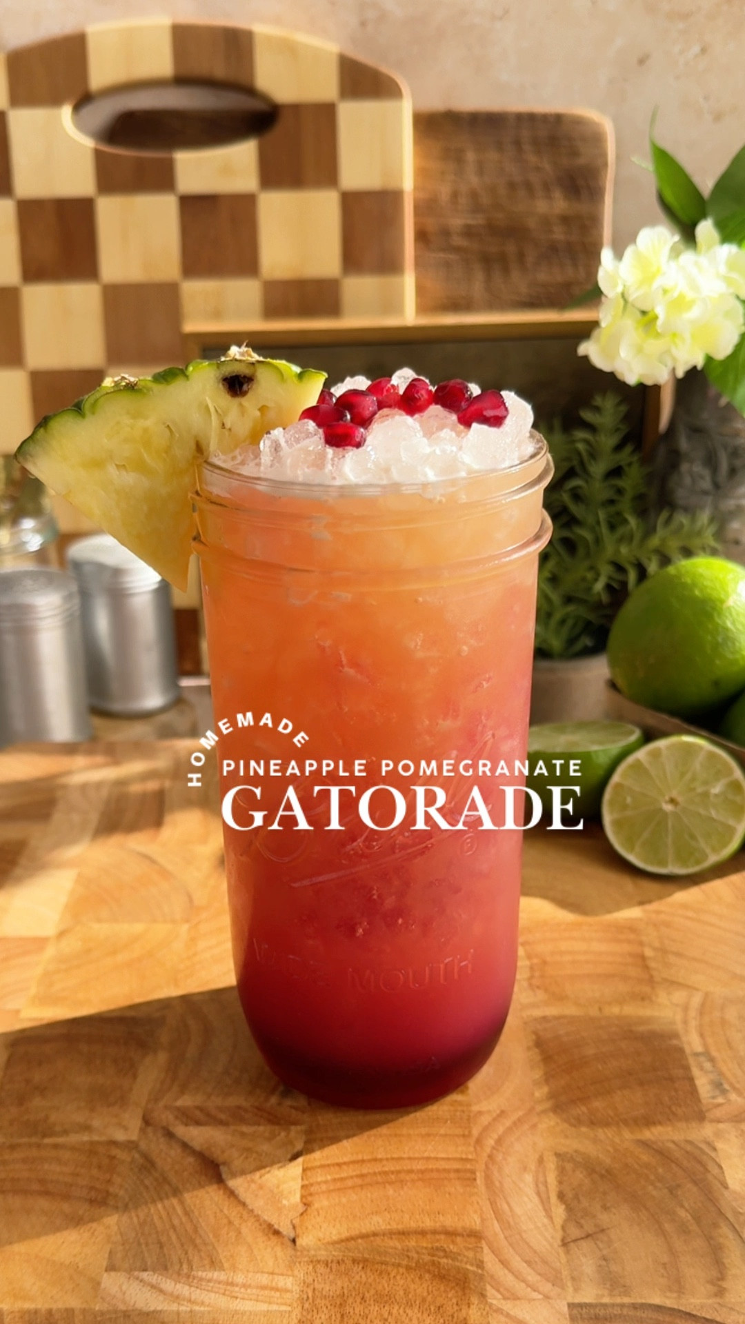 
⸻

Skip the store-bought stuff, we’re making my All-Natural Pineapple Pomegranate Gatorade! Super hydrating, full of electrolytes, and whipped up in minutes! 

You’ve been loving the homemade strawberry, kiwi, orange, and blueberry versions, so I’m keeping the series going with a new flavor drop each week 🍓🍊🫐🥝

➡️ You only need seven simple ingredients: coconut water, aloe vera juice, pineapple, lime juice, salt, a touch of honey or maple syrup, and pomegranate juice.

Full recipe is below! Want links to the exact items I used? Just comment ✨SHOP✨ and I’ll send them your way!

✨ Nature’s Homemade Pineapple Pomegranate Gatorade ✨
Serves 2

Ingredients
• 1½ cups coconut water – natural electrolytes + potassium
• 1 cup aloe vera juice – antioxidants + digestive support
(Sub with green tea or extra coconut water if preferred)
• 1½ cups pineapple – vitamins + antioxidants
• 1 tbsp lime juice – electrolytes + refreshing citrus flavor
• ¼–½ tsp salt – replenishes sodium lost through sweat
• 1 tbsp honey or maple syrup – natural sweetener
• 3–4 tbsp pomegranate juice (no sugar added)
Garnish with a pineapple slice and pomegranate arils

Instructions
1. In a blender, combine coconut water, aloe vera juice, pineapple, lime juice, salt, and honey or maple syrup. Blend until smooth.
2. Fill a glass with ice and pour the pomegranate juice over it. Slowly strain the blended pineapple Gatorade over the top for a beautiful layered effect. 
3. Give it a gentle stir before sipping, or leave it layered for that wow factor. Garnish and enjoy!

✨Tag a friend who needs this refreshing boost, and check back next week for a brand new flavor!

#naturesgatorade #homemade #allnatural #electrolytes #mocktails #hydration #pineapple #pomegranate #easyrecipes #summerdrinks #healthylifestyle


#LTKSeasonal #LTKGiftGuide #LTKHome