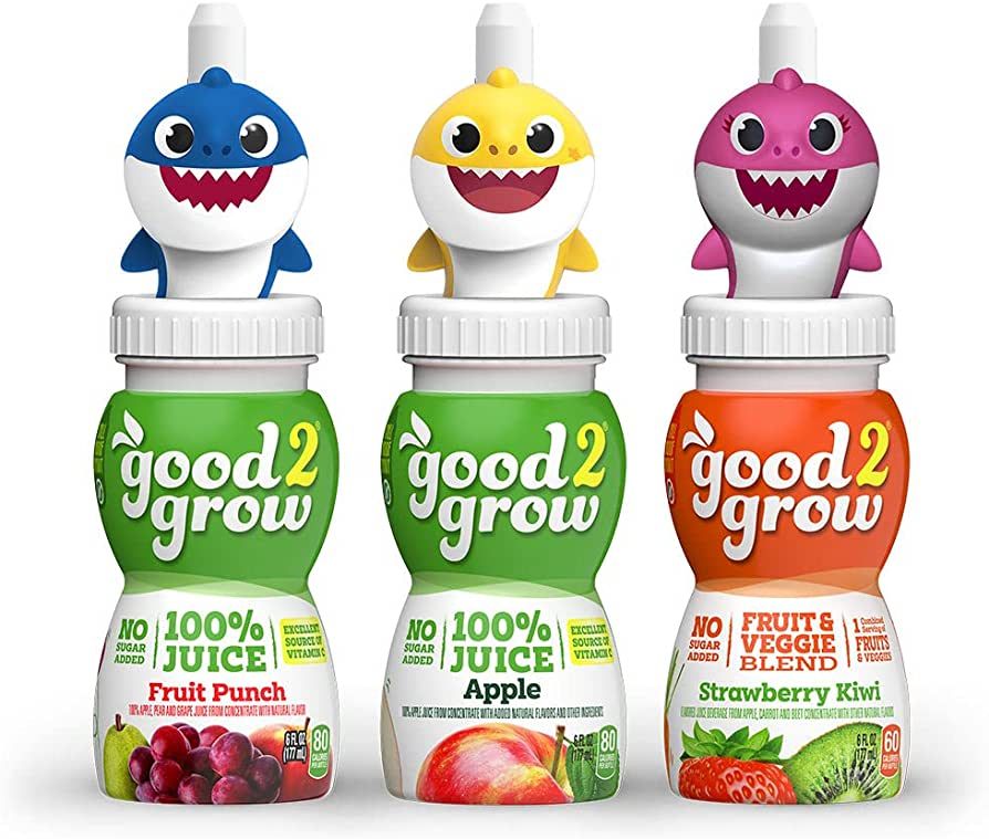 good2grow Baby Shark 3 Flavor Fruit Juice Variety Packs (Apple, Fruit Punch, Strawberry Kiwi), 6o... | Amazon (US)