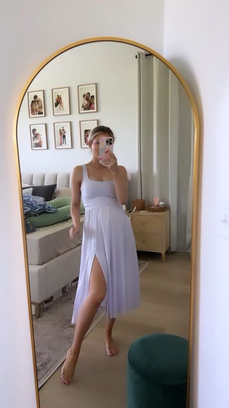 cute dress from aritzia that is bump friendly (wearing size xs - lighter color is a little see through so I would go darker)

#LTKSummerSales #LTKBump #LTKStyleTip