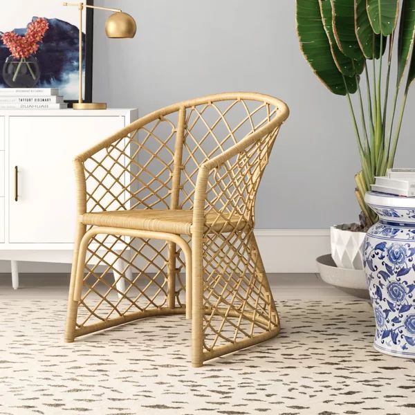 Aadi Handwoven Rattan 16" Armchair | Wayfair North America