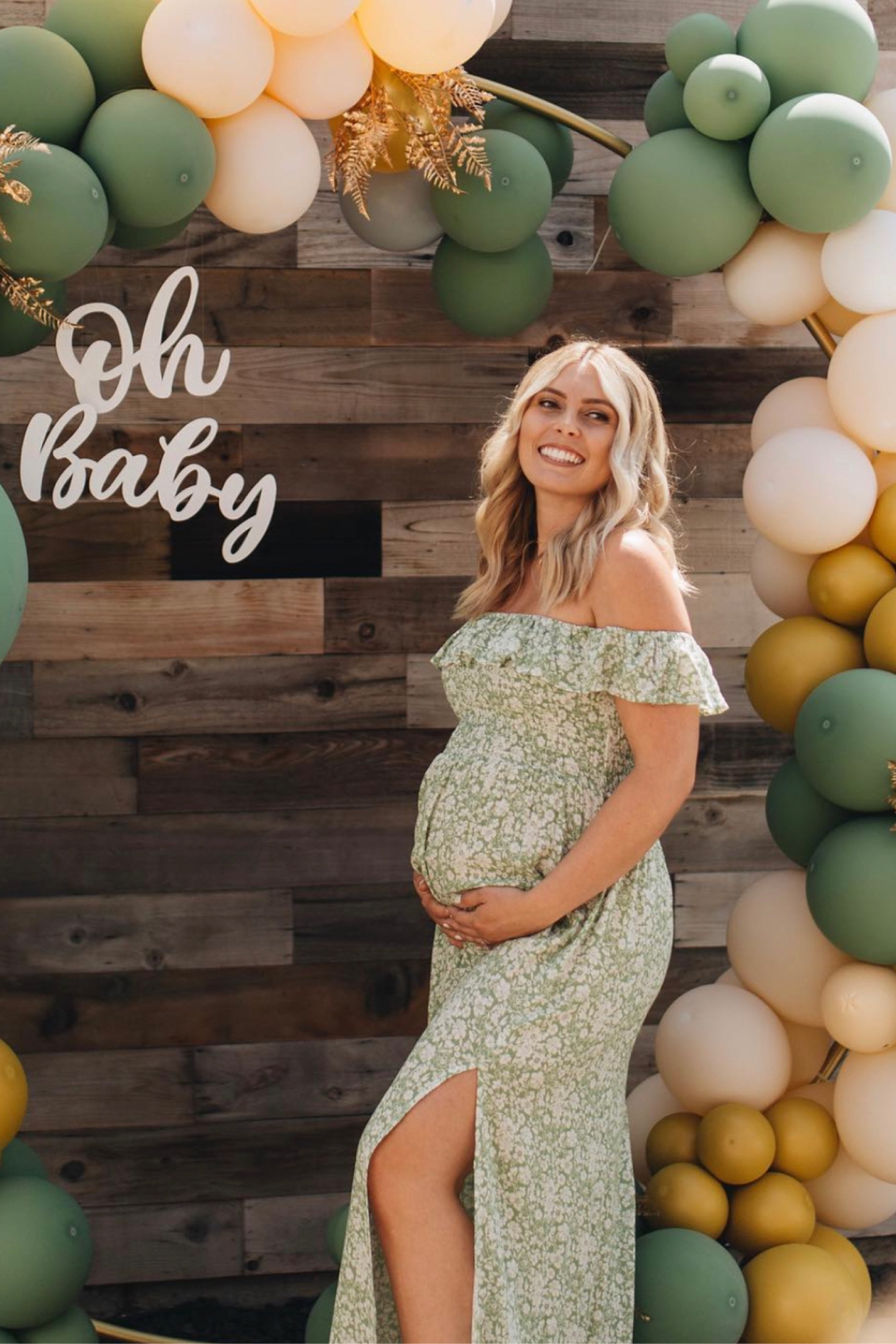 This green baby shower dress is so cute!!

#LTKunder100 #LTKU #LTKbump