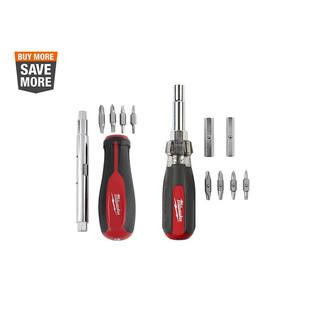 13-in-1 Multi-Tip Cushion Grip Screwdriver with 11-in-1 Multi-Tip Screwdriver with Square Drive B... | The Home Depot