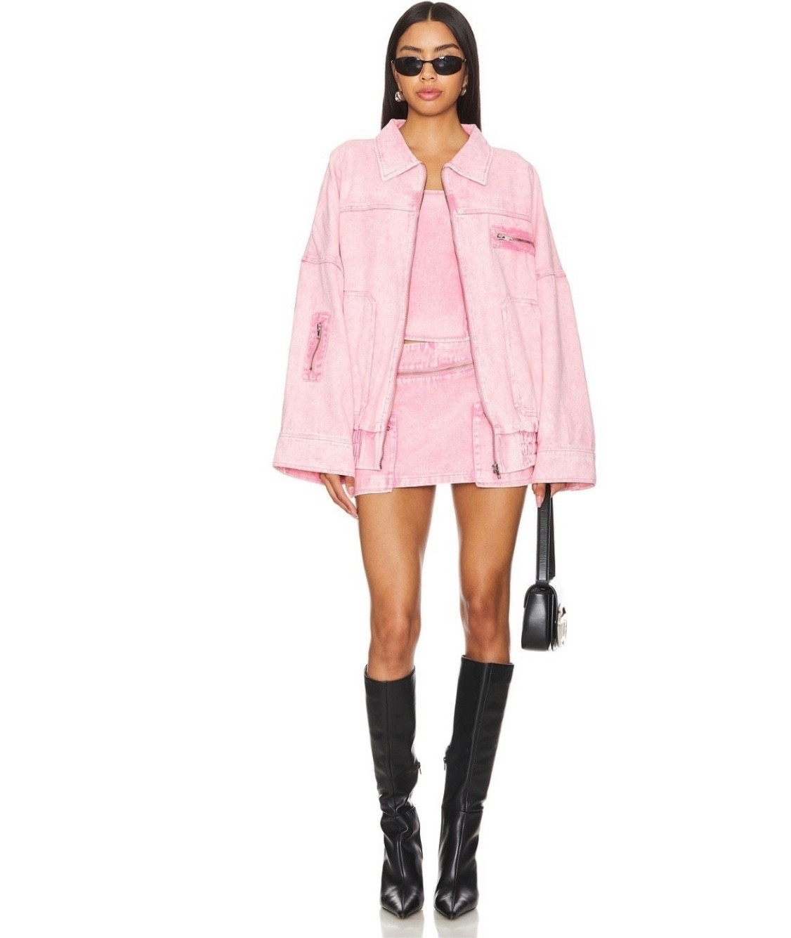 Revolve favorites. Pink denim jacket 