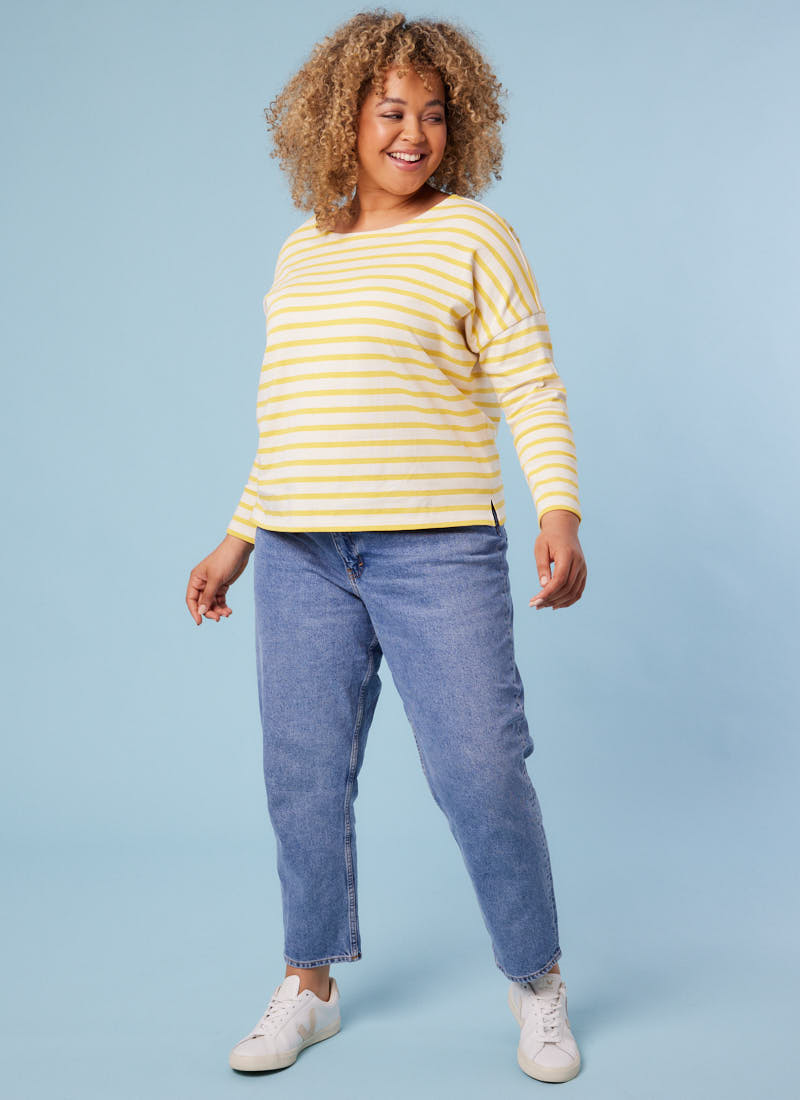 Community Clothing X Joanie - Seberg Yellow Breton Stripe Top | Joanie