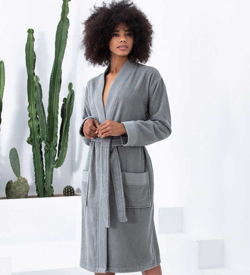 Luxury Terry Kimono Robe for Women - 100% Organic Turkish Cotton | SEYANTE | SEYANTE