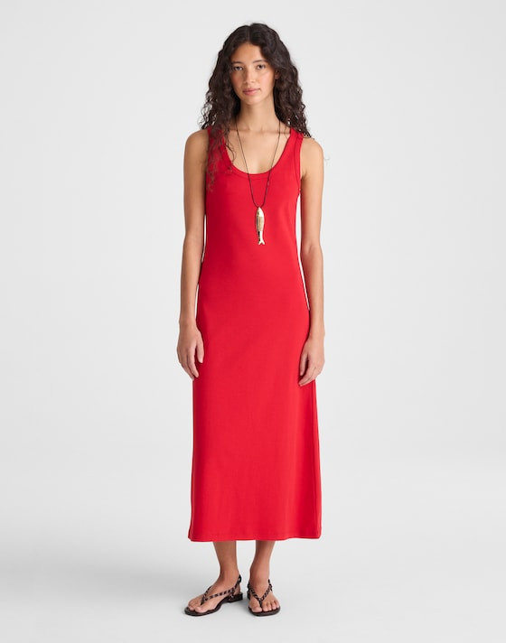 Scoopneck Tank Maxi Dress in Compact Cotton | Madewell