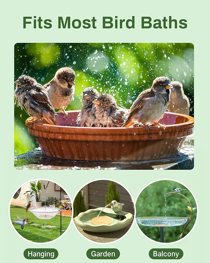 Bird Bath Purification Disk Pure Copper Outside Winter Solar Power Birdbath Hummingbird Solar Pow... | Amazon (US)