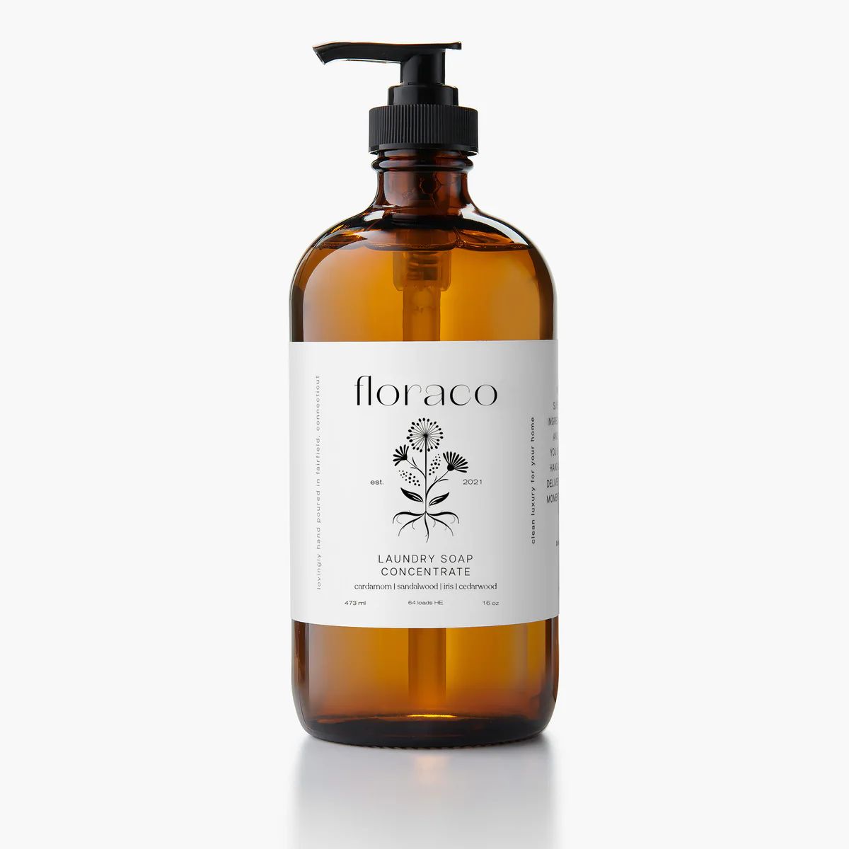 Floraco Laundry Soap Concentrate: Cedarwood, Sandalwood, Iris and Cardamom | Floraco