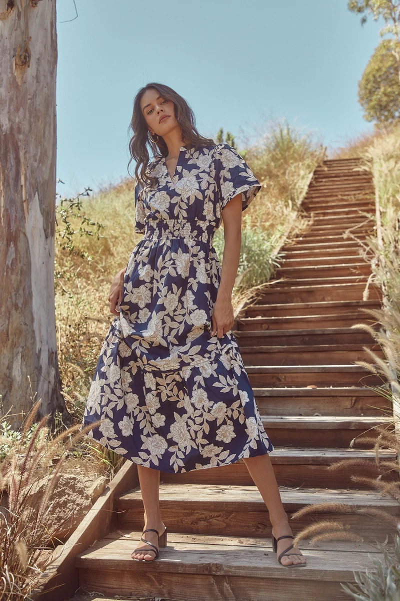 Lilo Night Tropics Belraj Poplin Maxi Dress | Sugarlips