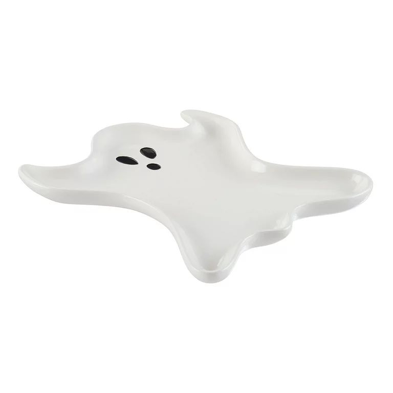 Way To Celebrate Halloween Ghost Earthenware Serving Tray, 9.84" | Walmart (US)