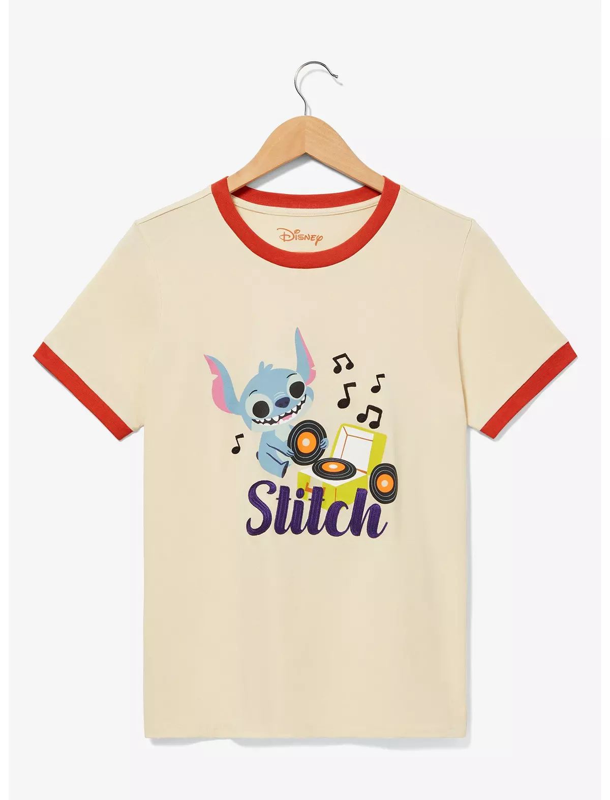 Her Universe Disney Lilo & Stitch Record Player Isometric Women's Ringer T-Shirt — BoxLunch Exc... | BoxLunch