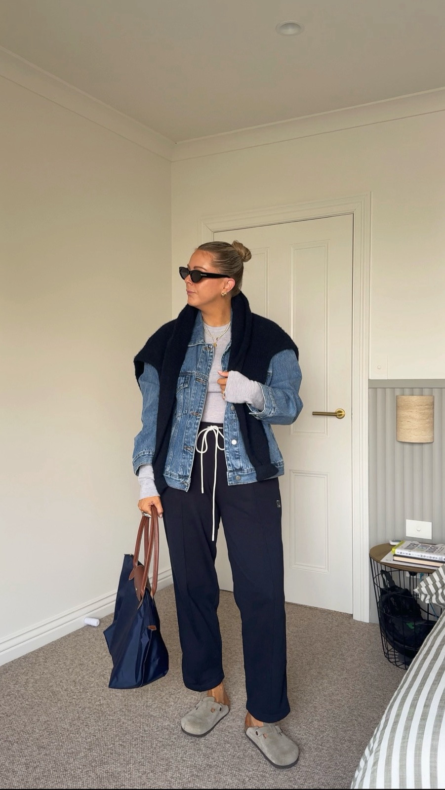 Hectic Saturday’s in all the layers - I’m in a 12 in the trackpants, 14 in the denim jacket and 12 in the Henne top x

#LTKaustralia #LTKautumn #LTKstyletip