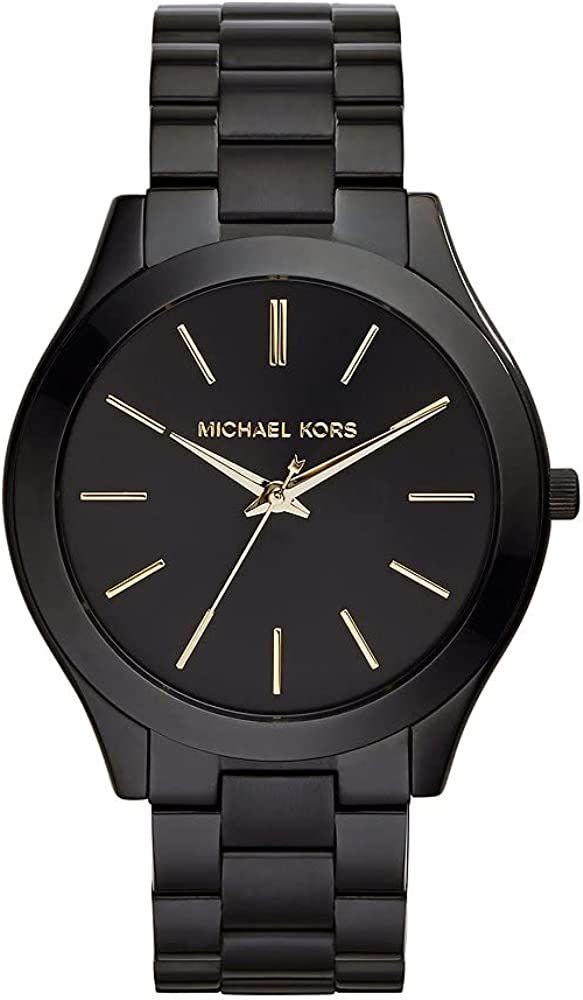 Amazon.com: Michael Kors Women's Slim Runway Black Watch MK3221 : Michael Kors: Clothing, Shoes &... | Amazon (US)