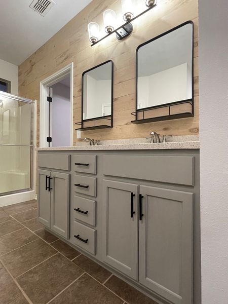 Nuvo cabinet paint transformed this bathroom!
#bathroommakeover
#cabinetpaint

#LTKhome