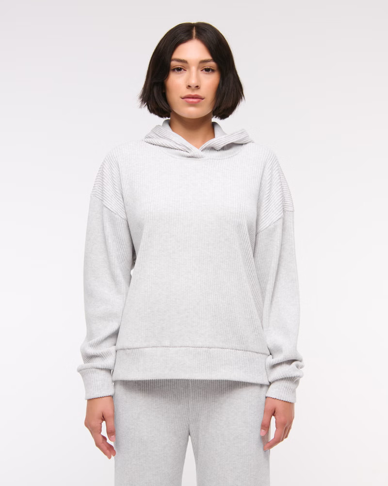 Women's Lounge Cozy Rib Hoodie | Women's Tops | Abercrombie.com | Abercrombie & Fitch (US)