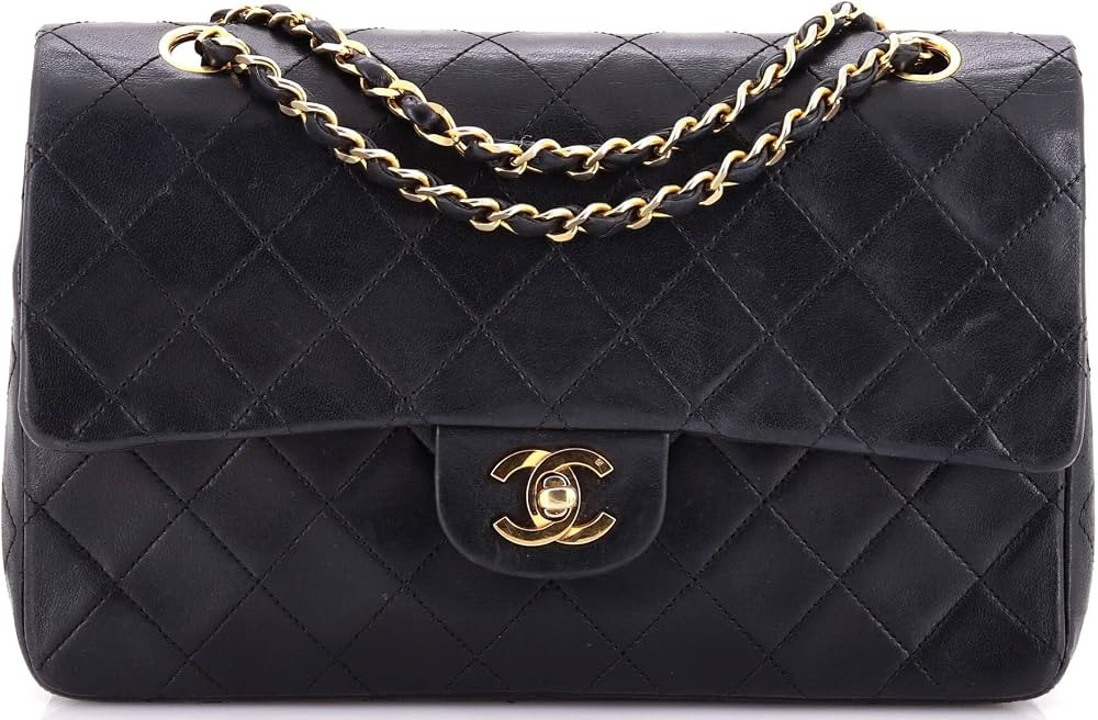 Amazon.com: Chanel, Pre-Loved Vintage Classic Double Flap Bag Medium, Black : Amazon Luxury | Amazon (US)