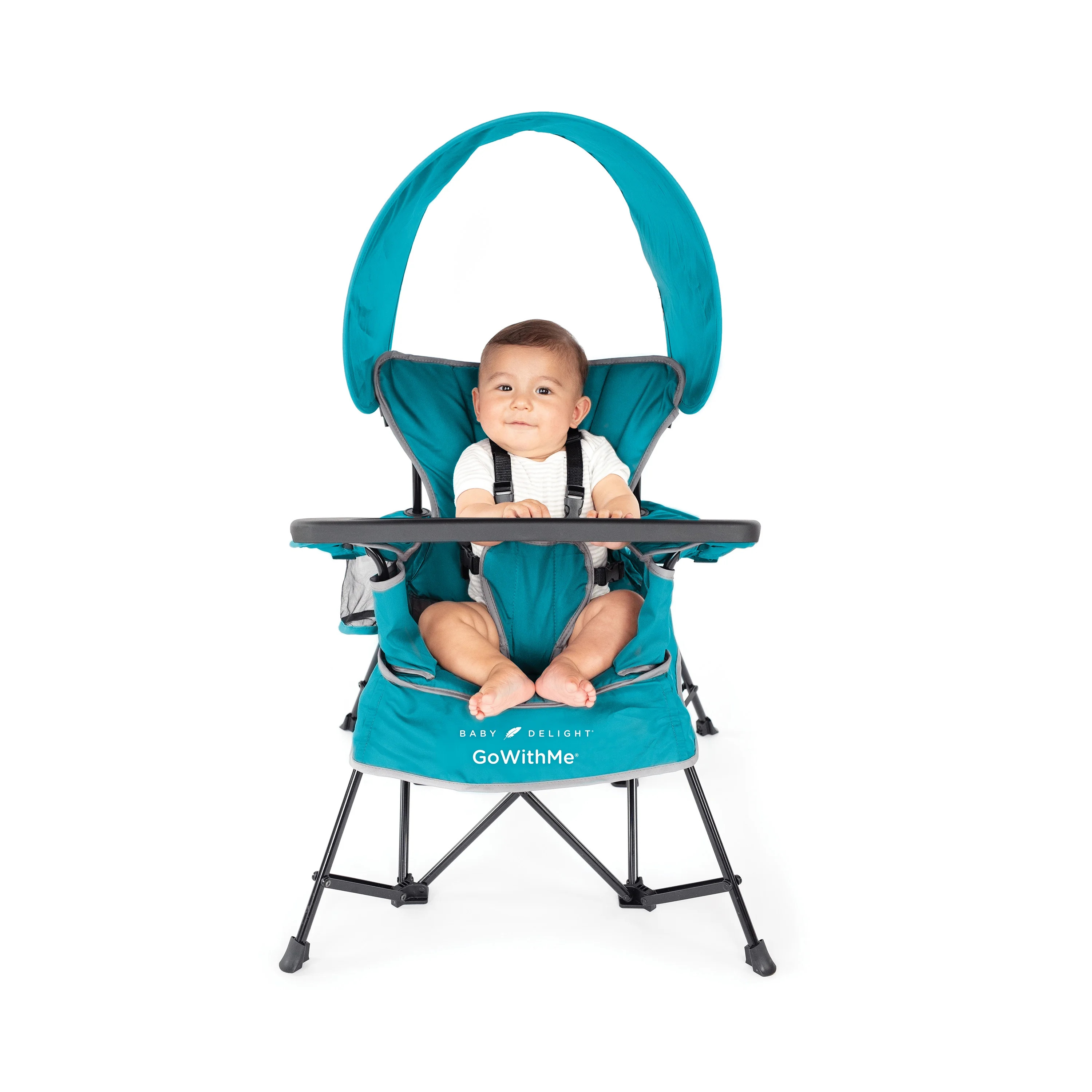 Baby Delight Go with Me Jubilee Deluxe Portable Infant Chair, Removable Canopy, Teal | Walmart (US)