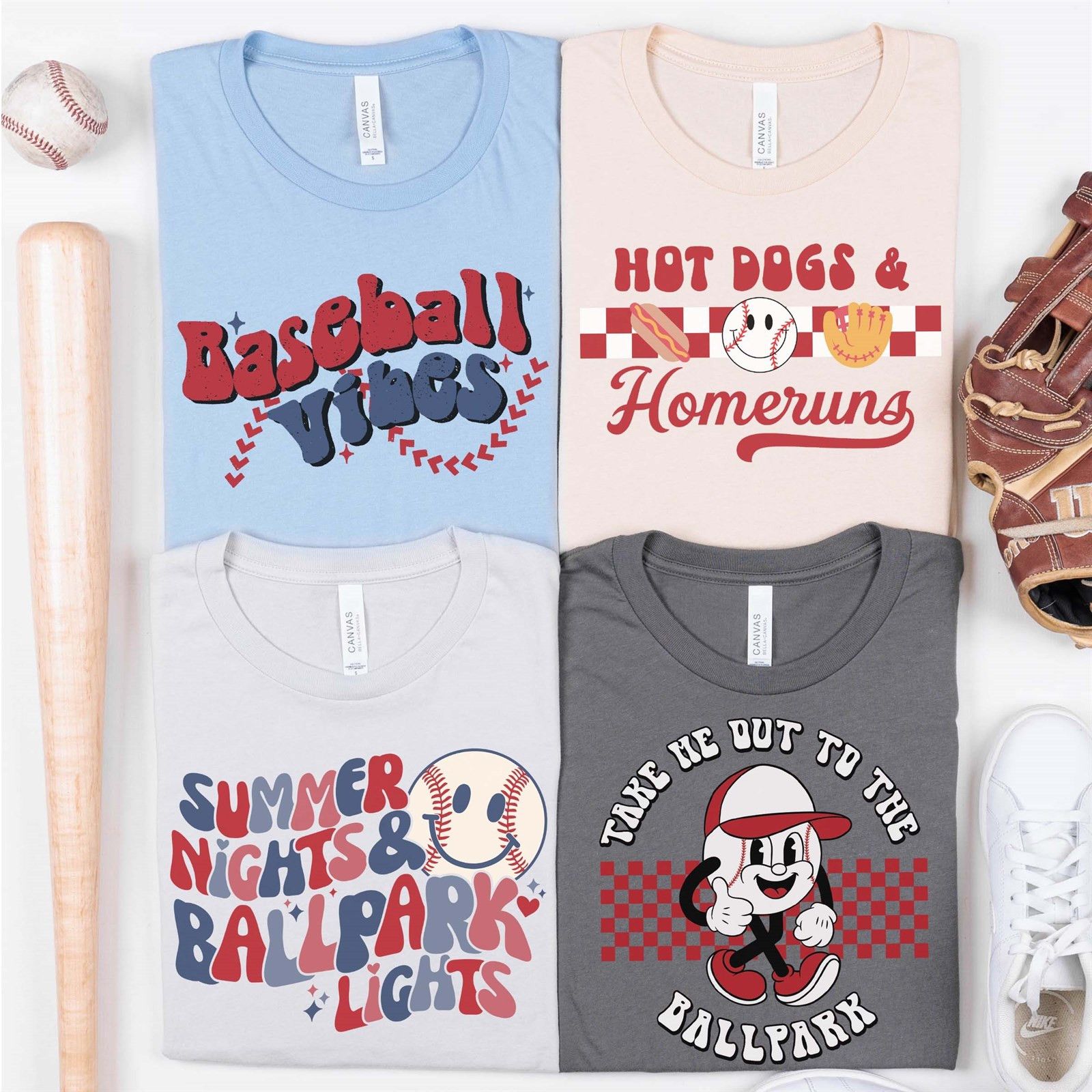 Home Runs And Hot Dogs Graphic Tees | Jane