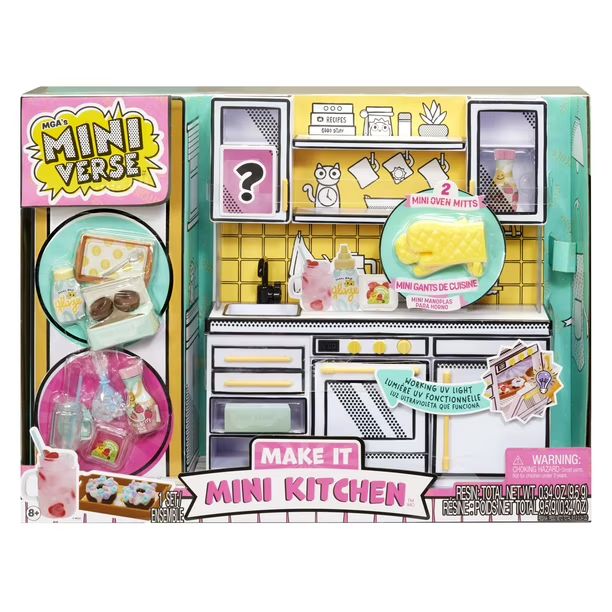 Make It Mini Kitchen MGA's Miniverse, Kitchen Playset, w/ UV Light, Collectibles, DIY, Resin Play... | Walmart (US)