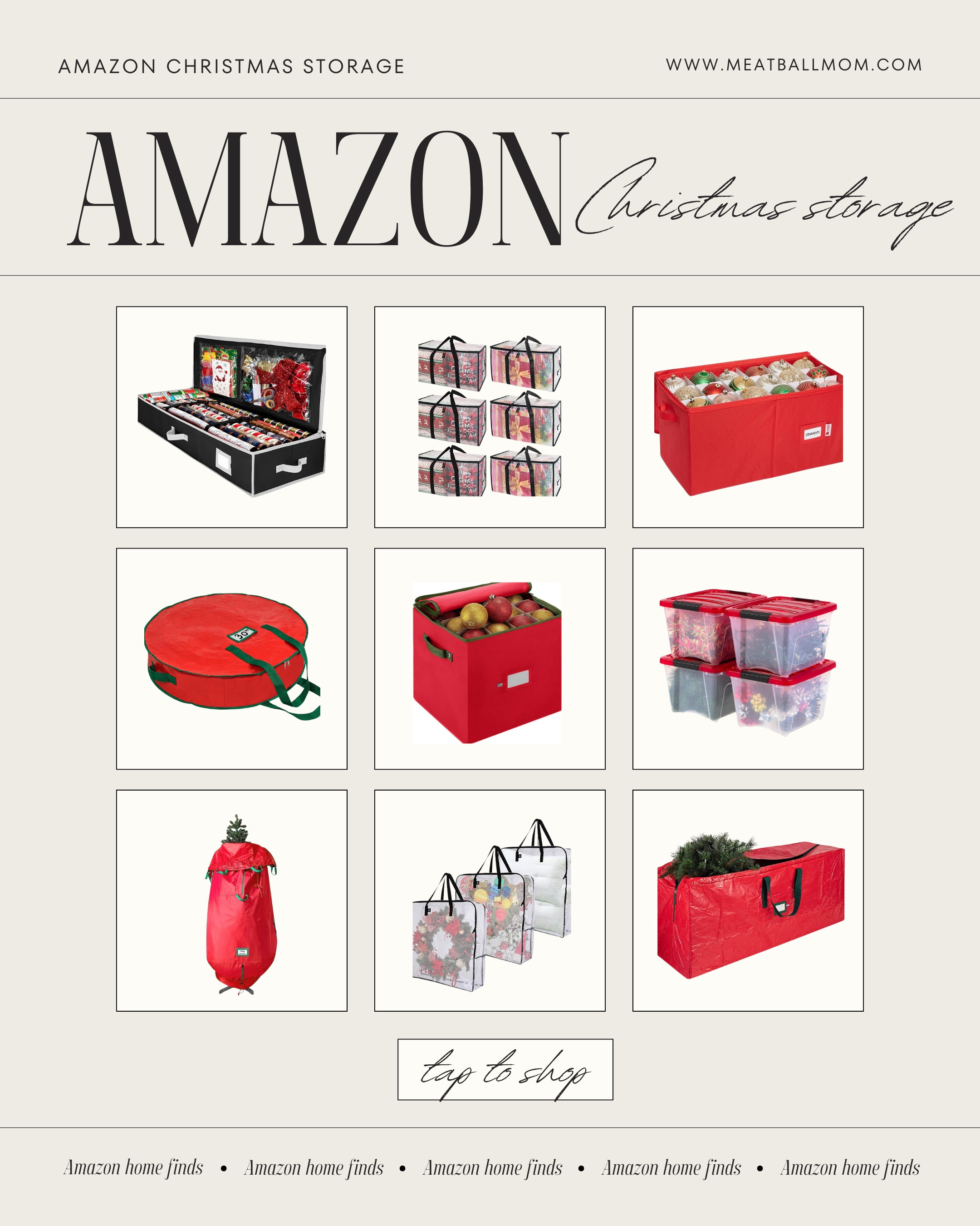 Christmas storage solutions and ideas from Amazon!



Christmas tree storage bags, gift wrap storage, ornament storage #ltksalealert



#LTKSeasonal #LTKHoliday #LTKHome