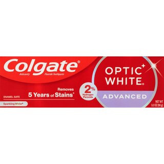 Colgate Optic White Advanced Teeth Whitening Toothpaste, Sparkling White, 3.2 OZ | CVS Health