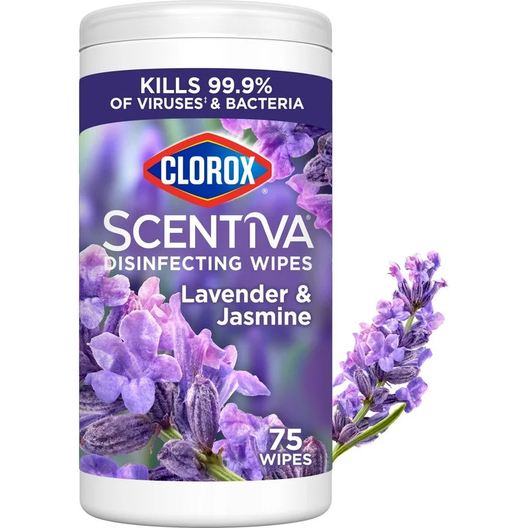 Clorox Scentiva Wipes, Bleach Free Cleaning Wipes, Lavender & Jasmine, 75 Count | Walmart (US)