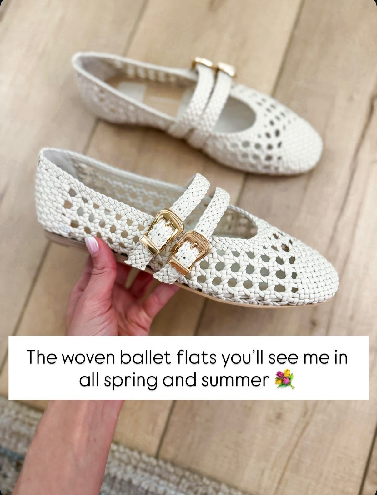I love these new woven ballet flats for spring and summer! So comfortable and TTS. Cream ballet flats. Spring shoes. Summer shoes. 


#LTKTravel #LTKootd #LTKPetite