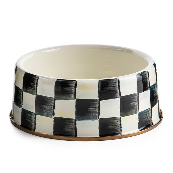 MacKenzie-Childs Courtly Check Large Pet Dish | MacKenzie-Childs