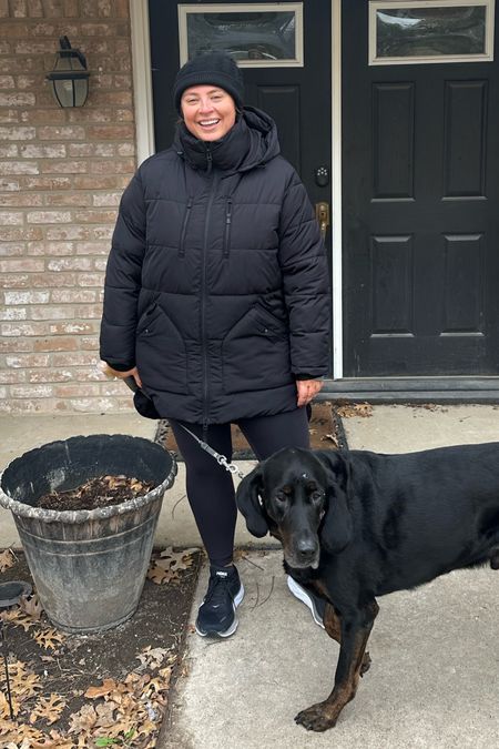 Walking the dog during the winter cold calls for my favorite universal standard coat and lululemon hat + mittens (similar items linked)  Wearing my wide foot friendly Hokas and lululemon leggings (size down!) 

#LTKfit #LTKcurves
