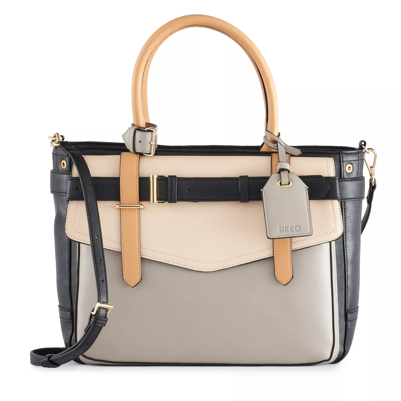 Reed Boxer Belted Large Satchel, Women's, Dark Grey | Kohl's