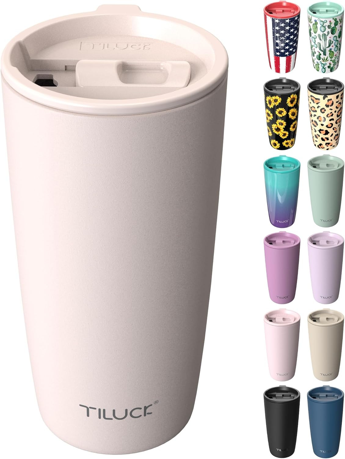 TILUCK 20 oz Insulated Coffee Tumbler with BPA-Free Lid | Amazon (US)