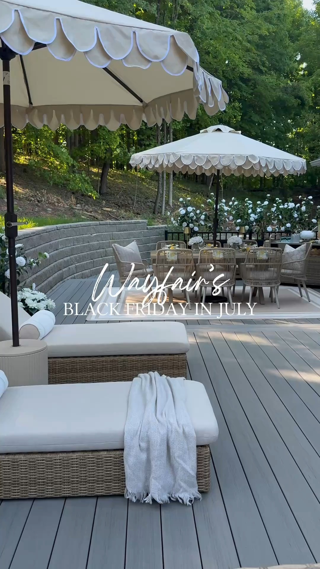 #ad WAYFAIR’S BLACK FRIDAY IN JULY

There’s something special about gathering outside with the people you love. Whether it’s slow summer mornings on the patio, family dinners under the stars, or evenings spent around the fire pit, now is the perfect time to create a backyard you’ll enjoy all season long. Wayfair’s Black Friday in July is running now through July 27th, with up to 80% off and free shipping sitewide, making it easier than ever to refresh your outdoor space for all the moments that matter.

@wayfair #wayfair #wayfairpartner #PatioFurniture #PatioTable #OutdoorFurniture #NeutralDecor #NeutralHome #NeutralStyle #PatioDecor #OutdoorDecor #BackyardDecor #BackyardStyle #OutdoorLiving #OutdoorDining #PatioStyling #OutdoorEntertaining #SummerDecor #BackyardOasis #DeckDecor #PorchDecor #CozyOutdoorLiving #GardenPatio

#LTKHome #LTKSaleAlert #LTKSeasonal