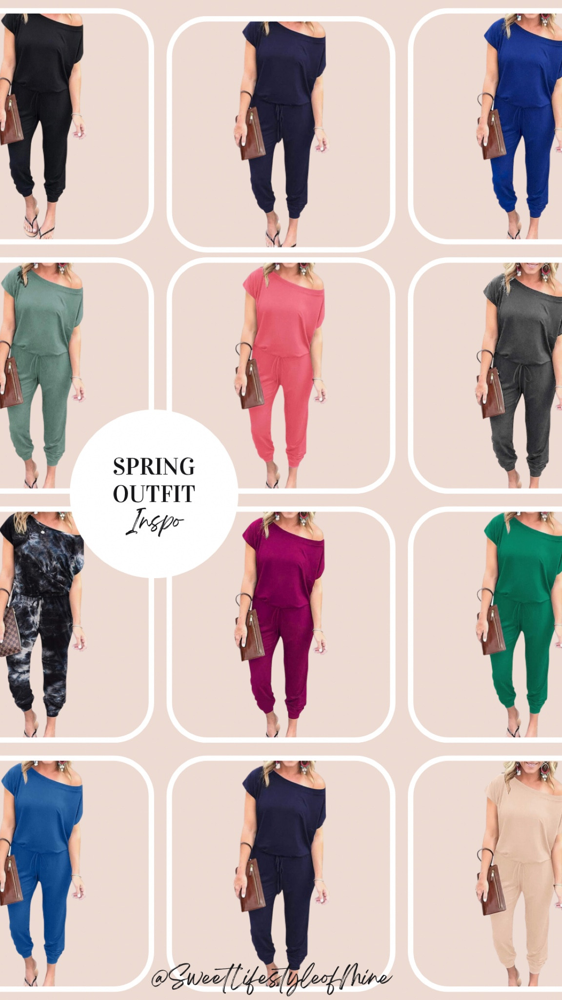 This Women's Loose Solid Off Shoulder Elastic Waist Stretchy Long Romper Jumpsuit is on Amazon and is perfect for travel day! You can dress it up with heels and jewelry or down with athletic shoes and a jean jacket! I have it in black and it’s so comfortable and versatile! #AmazonSpringSale 

#LTKstyletip #LTKsalealert #LTKmidsize