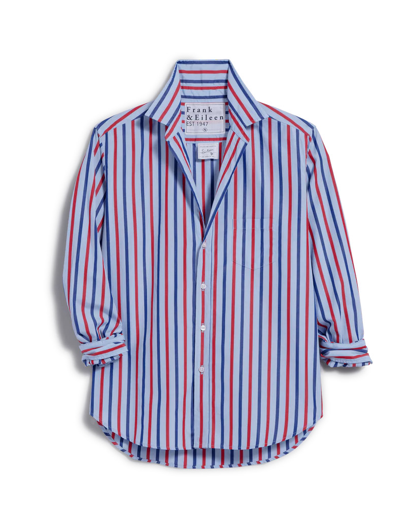 EILEEN Blue with Navy and Red Stripe, Superluxe | Frank & Eileen