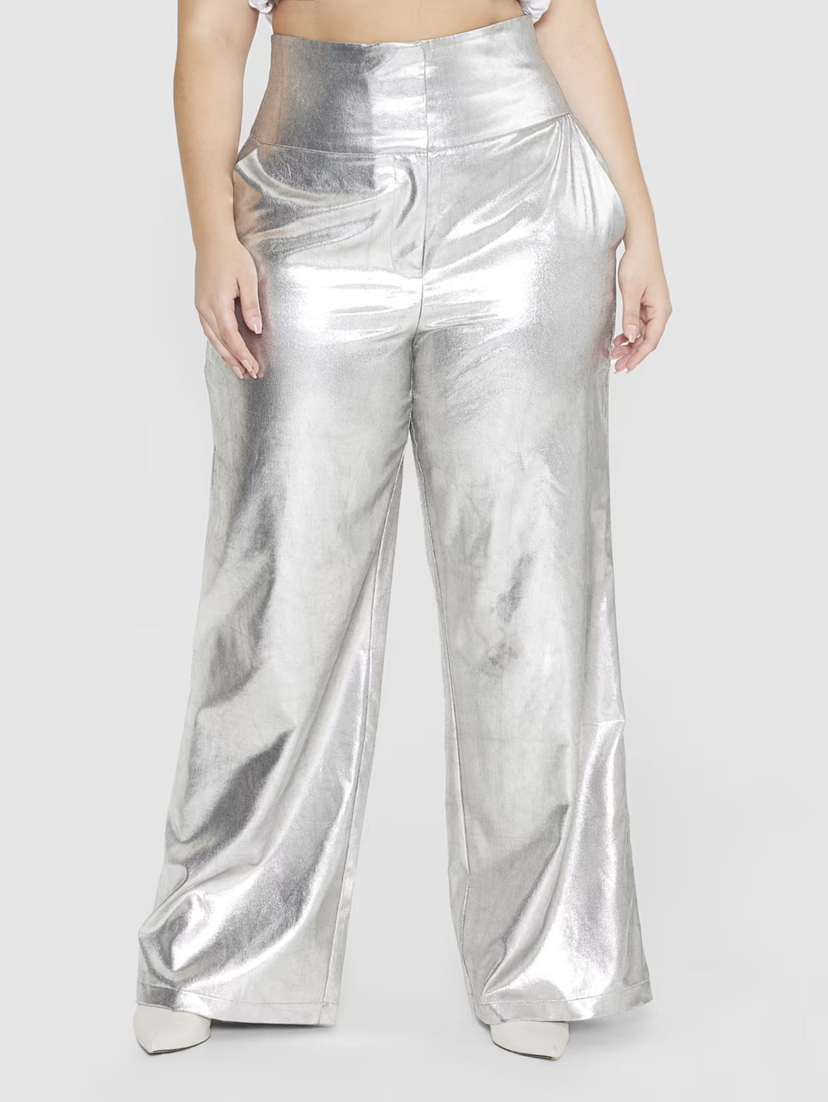 Plus Size Robyn Ultra High Rise Metallic Pants - Gabi Fresh x FTF | Fashion to Figure | Fashion To Figure