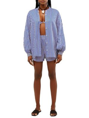 WeWoreWhat Striped Button Down Shirt on SALE | Saks OFF 5TH | Saks Fifth Avenue OFF 5TH