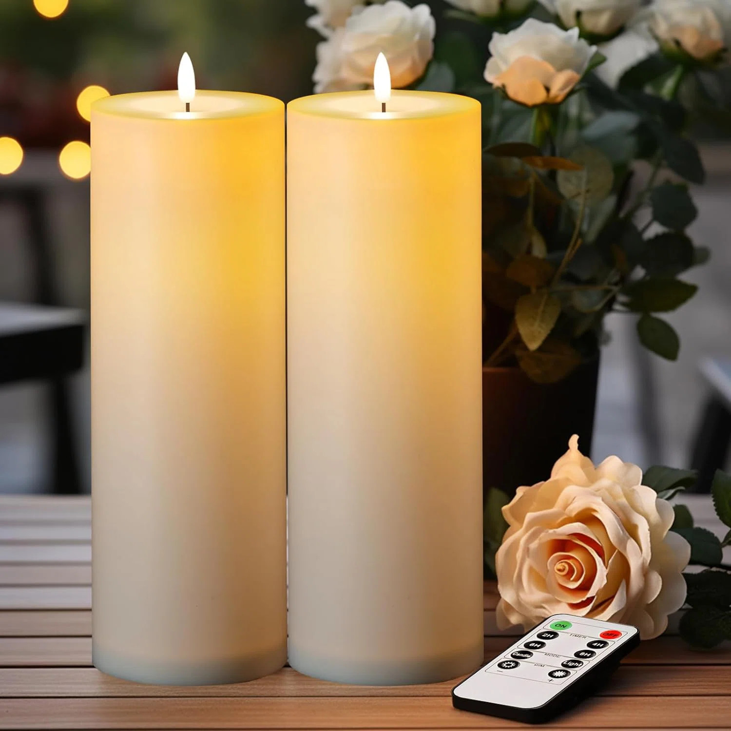 Unscented Flameless Pillar Candle (Set of 2) | Wayfair North America