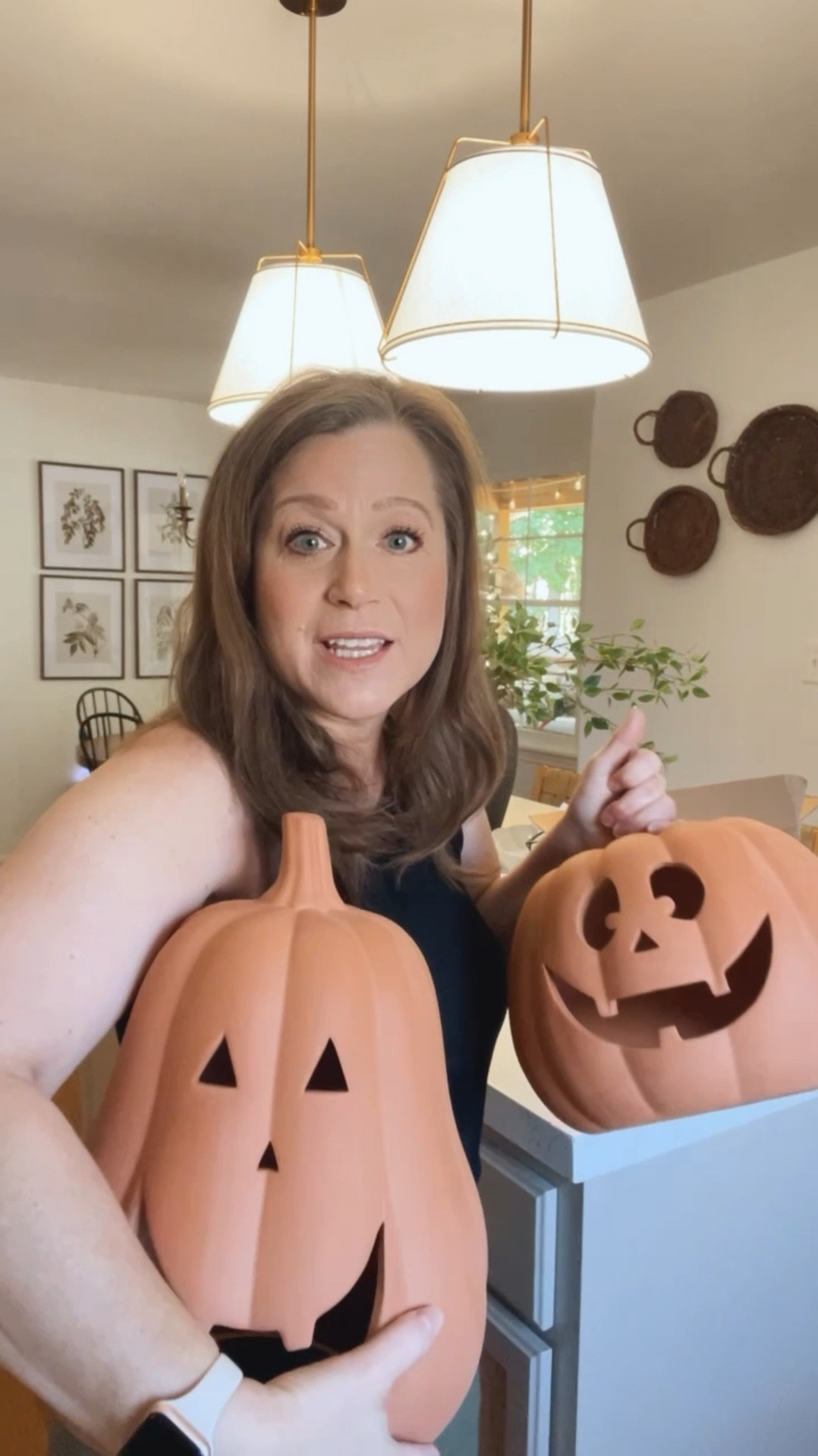 Clay Jack-O-lanterns 
Remind me of the ones from PB, but at a fraction of the price!!!
Two size options 
The bottom is open so you can add a battery operated candle or twinkle lights 

Turn them around to use all fall long after Halloween!!!

#LTKFindsUnder50 #LTKSeasonal #LTKHome