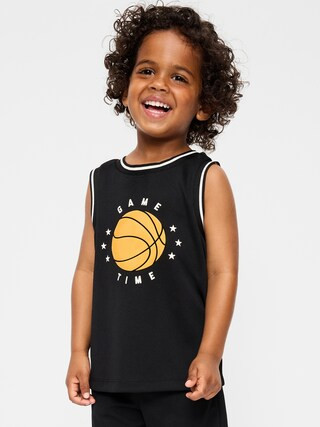 Mesh Graphic Basketball Tank Top for Toddler Boys | Old Navy (US)