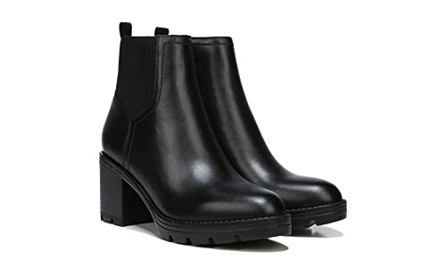 Naturalizer Womens Verney Waterproof Lug Sole Ankle Bootie Black Waterproof Leather 10 W | Amazon (US)
