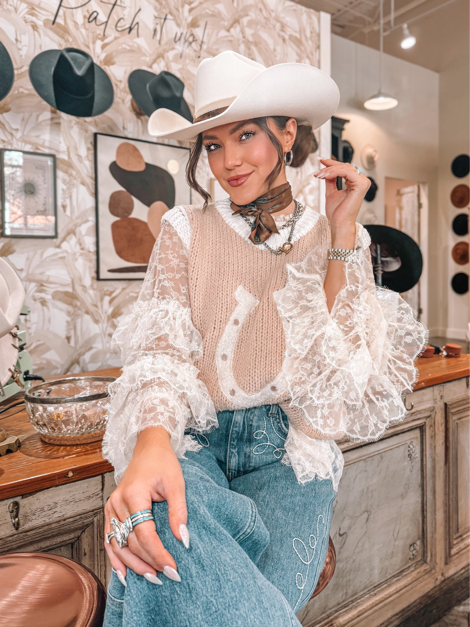 Exact sweater: Goodbabes co
Exact Hat: Fleastyle

#westernfashion #western 

#LTKStyleTip #LTKSaleAlert #LTKFindsUnder50