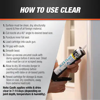 DAP ALEX Plus 10.1-oz Paint and Trim Clear Paintable Latex Caulk | Lowe's
