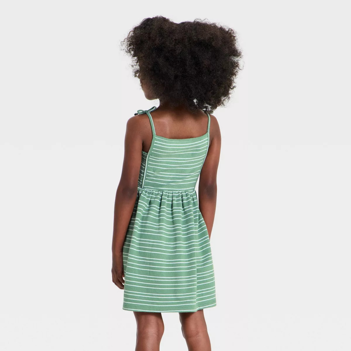 Toddler Girls' Striped Knit Dress - Cat & Jack™ Green 3T | Target