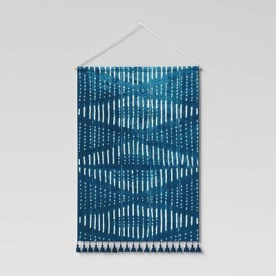 24" x 36" Wall Tapestry with Tassels Blue - Threshold™ | Target