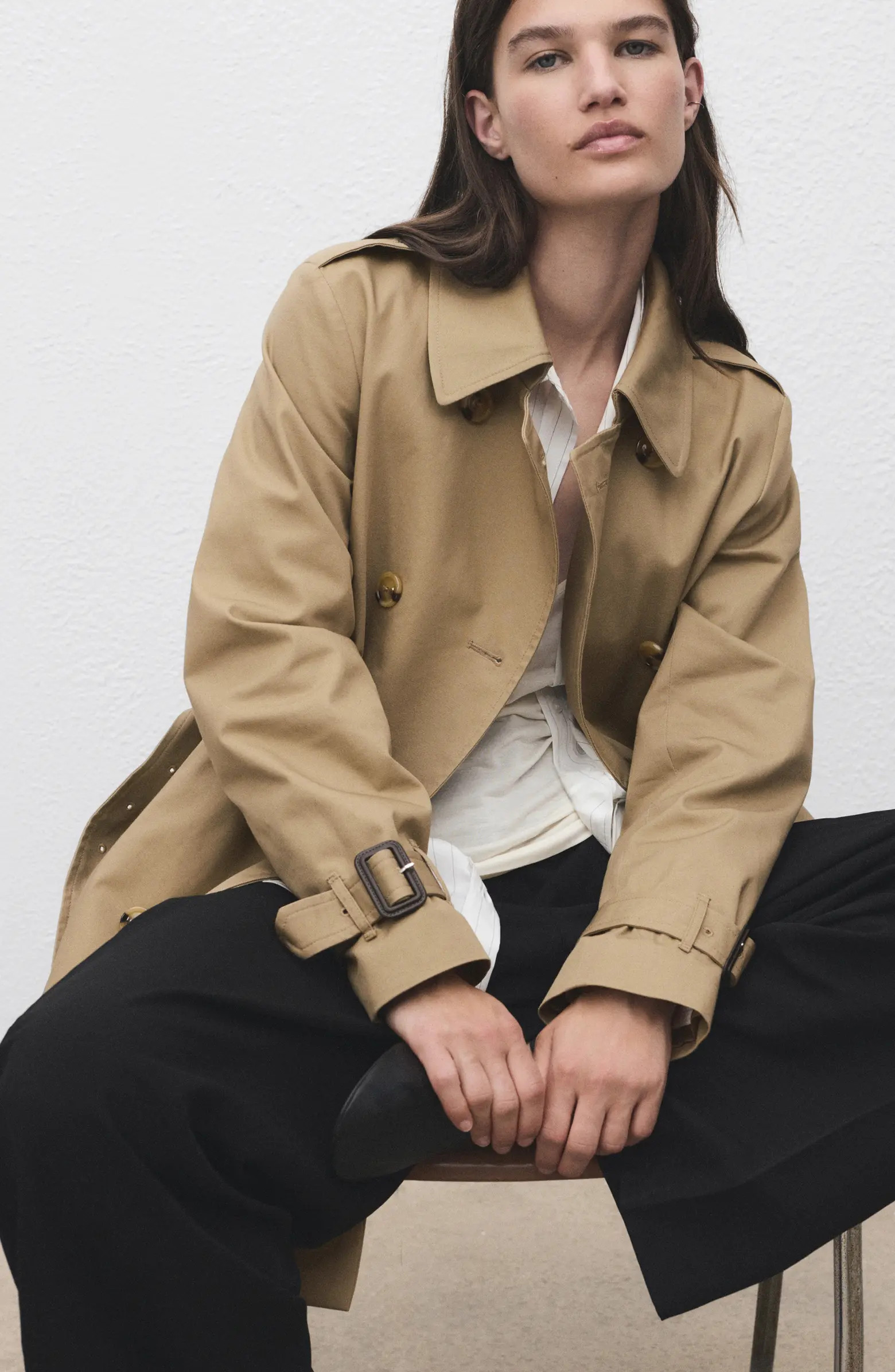MANGO Classic Belted Trench Coat | Nordstrom | Nordstrom