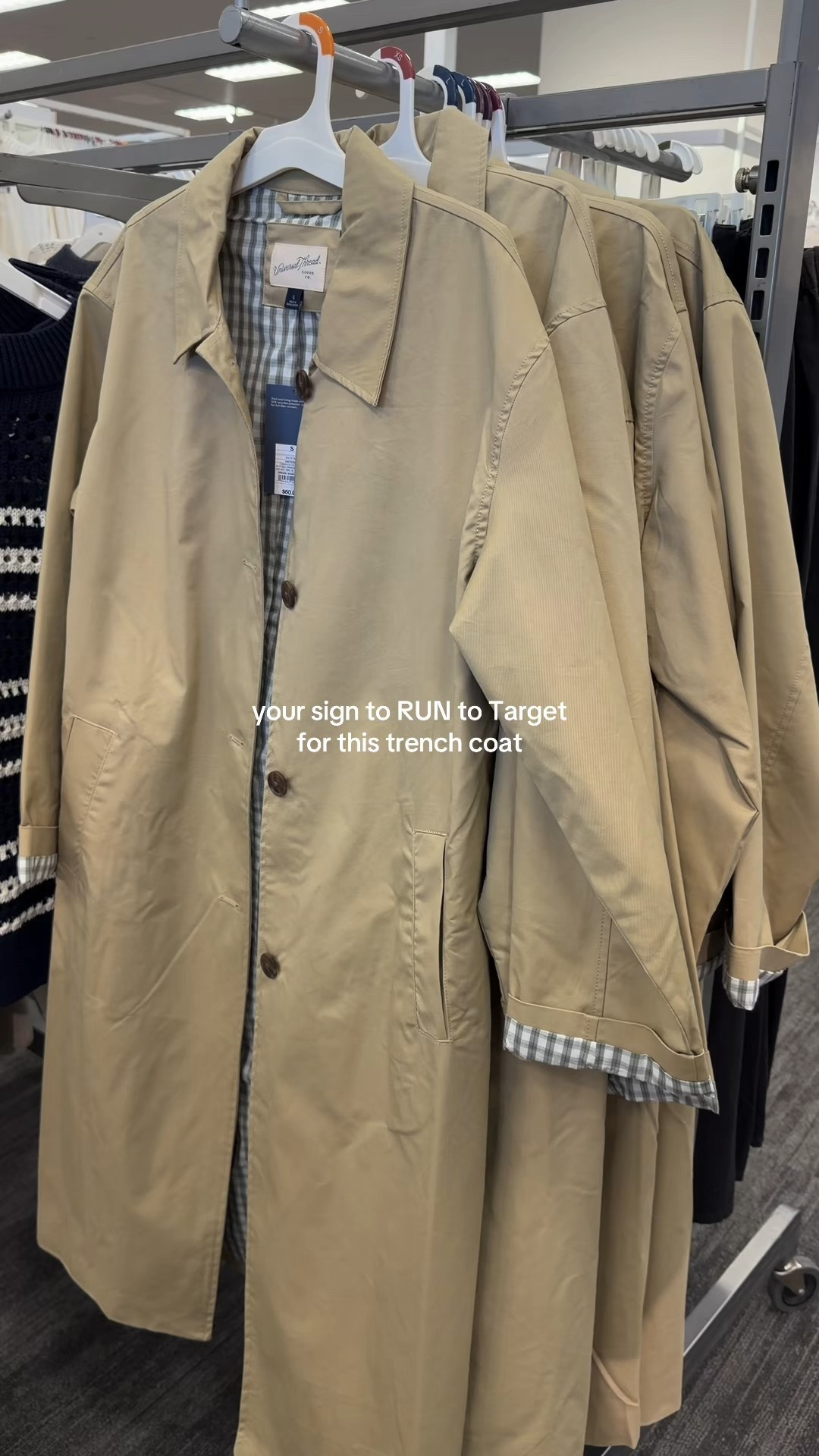This @Target trench coat is giving sezane for less!! 

#LTKgrwm #LTKTall #LTKootd