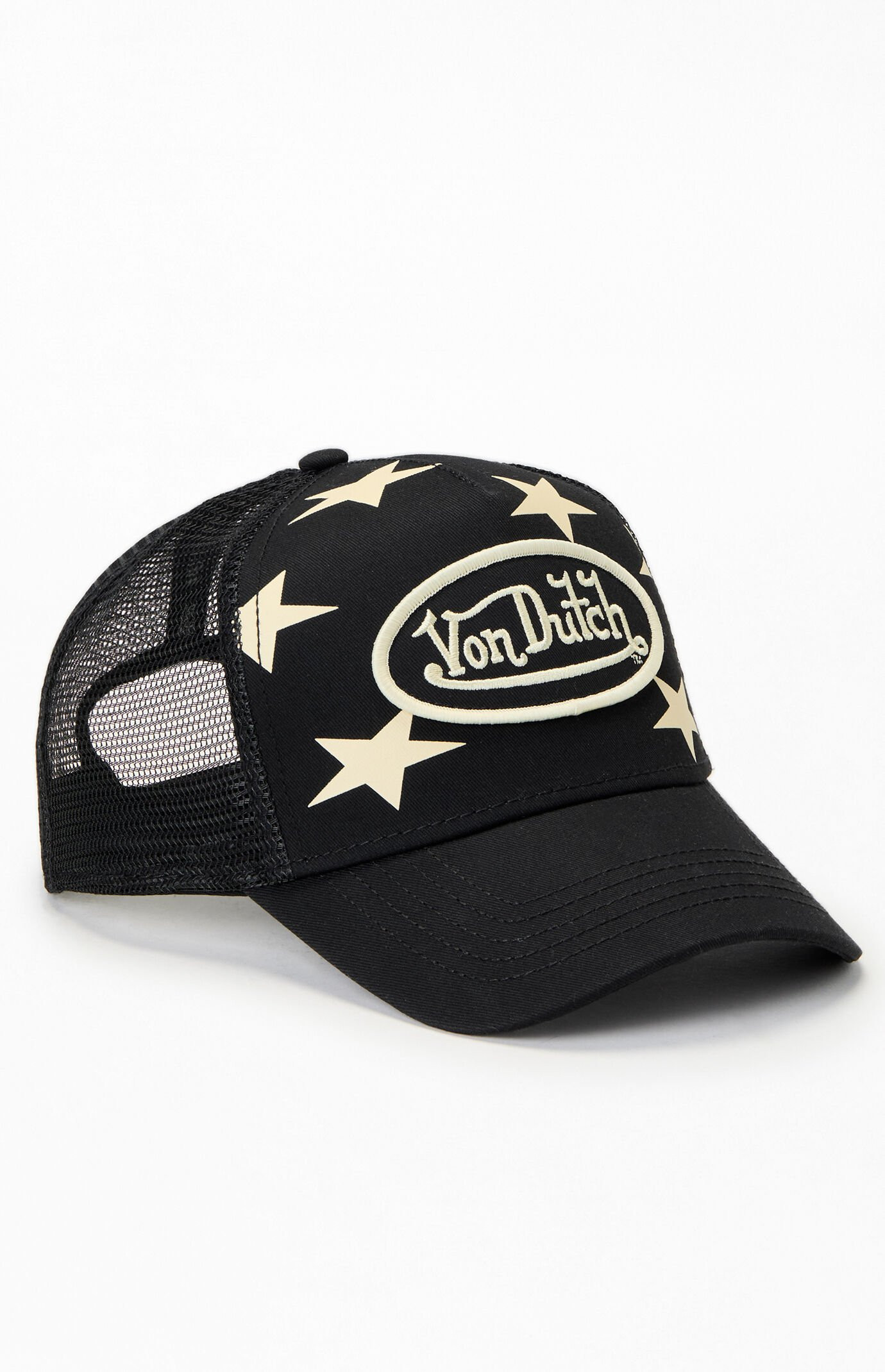 Von Dutch Star Studded Trucker Hat in Gray/Pink | PacSun