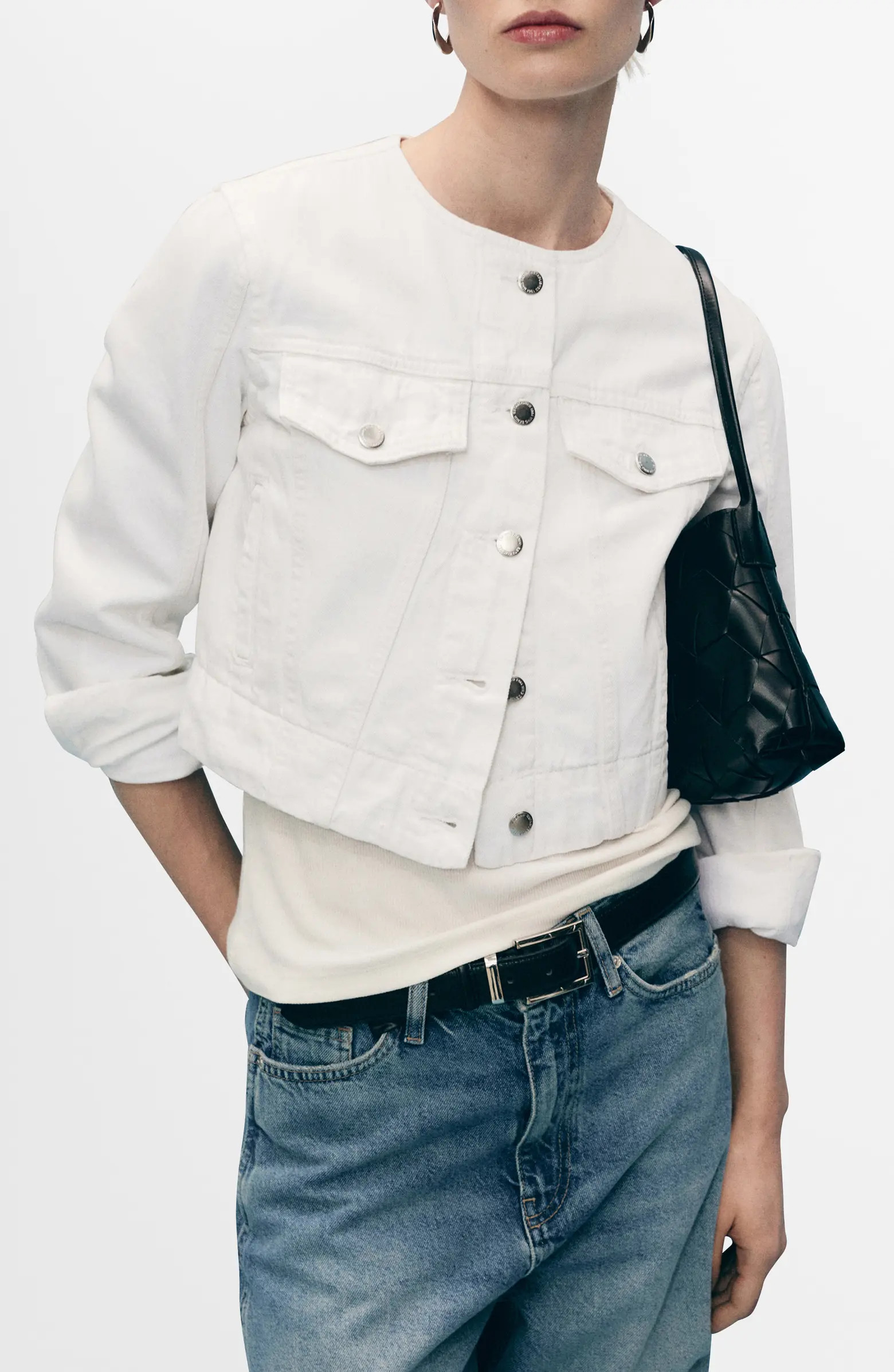 MANGO Crop Denim Jacket | Nordstrom | Nordstrom