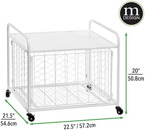 mDesign Small Portable Mini Fridge Storage Cart with Wheels and Handles - Mobile Refrigerator, Micro | Amazon (US)